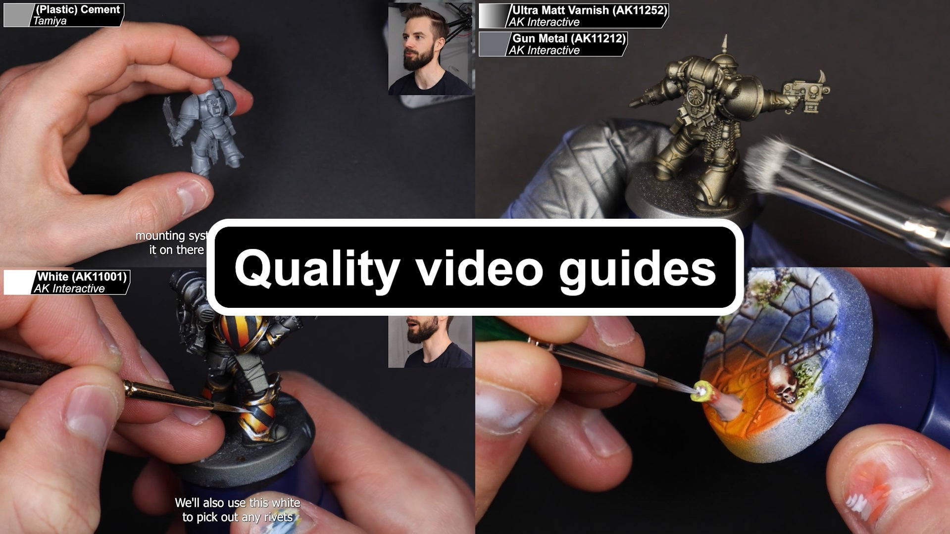 Video showing Iron Warriors army painting program for Warhammer 40,000 Chaos Space Marines.