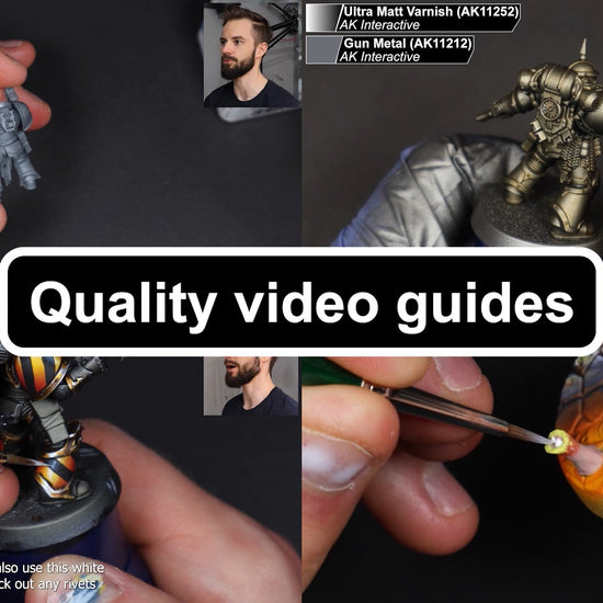 Video showing Iron Warriors army painting program for Warhammer 40,000 Chaos Space Marines.
